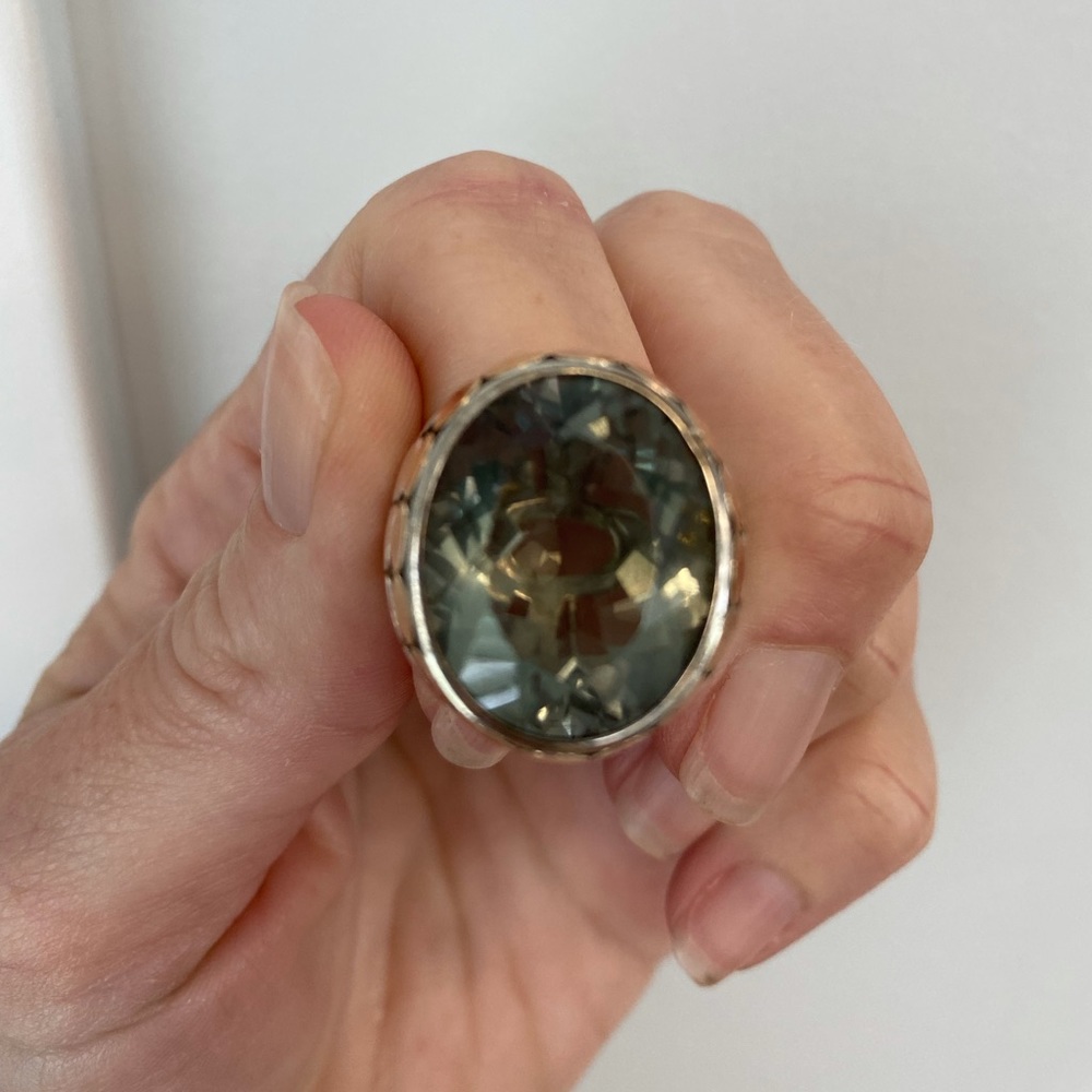 John Hardy green amethyst dot collection ring